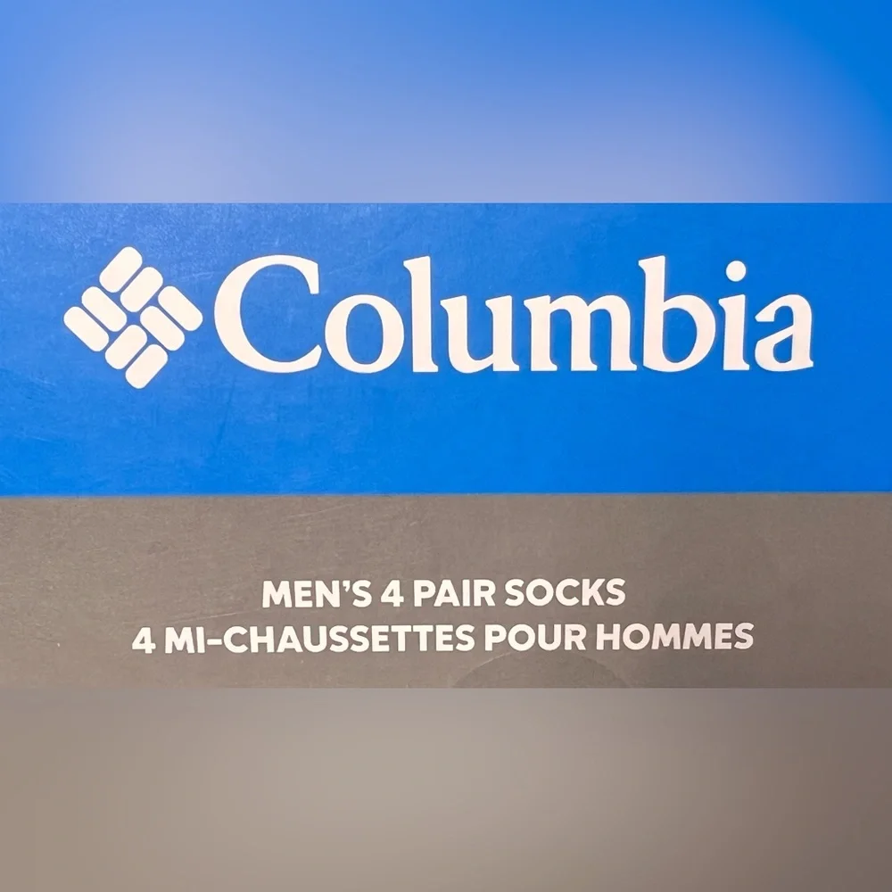 COLuMBia NWT Men’s 4-pk Socks BOXED set